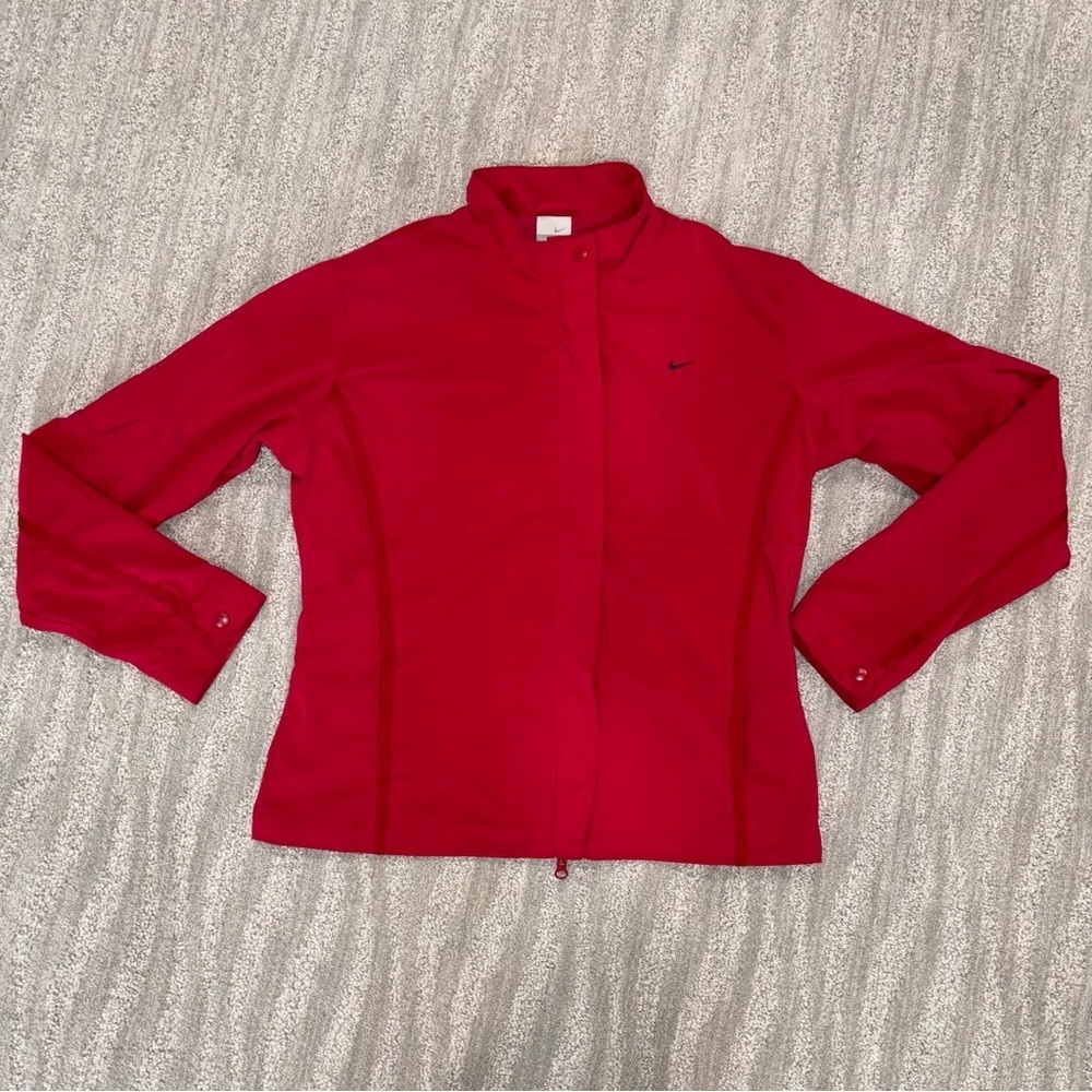 Nike Girls Red Full Zip Jacket Size L (12-14)